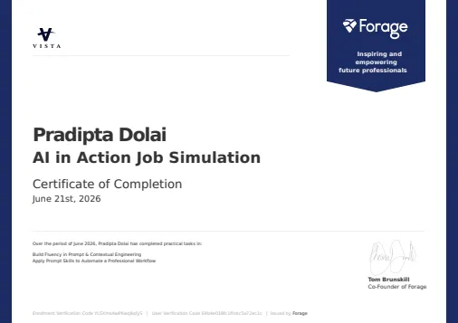 Preview of AI in Action Job Simulation