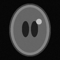Artificial grayscale phantom made from geometric shapes; not a patient MRI
